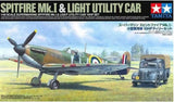 Tamiya 25211 Supermarine Spitfire Mk.I & Light Utility Car 1/48 Scale Model Kit Model