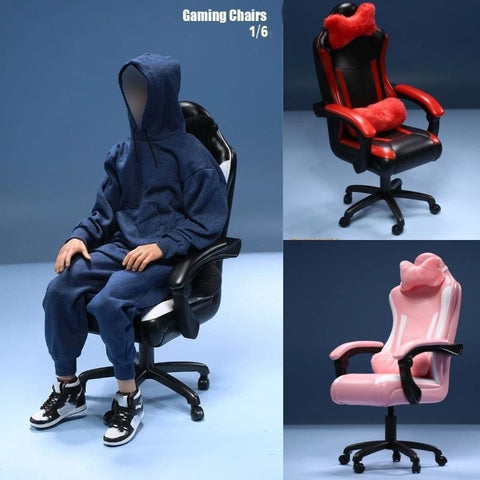 JIAOU JO23F-01 1/6 Mini Game Chair Office Boss Chair Scene Model For 12" Figures Model