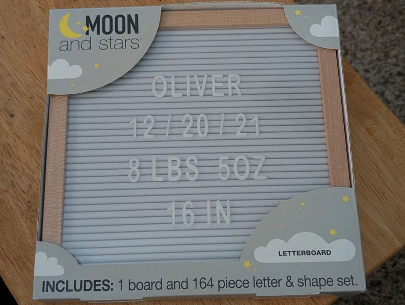 Moon Stars Letterboard Picture Frame 1 board 164 piece letter Any Occasion new Model