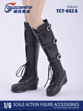1/6 Female Black Long High-Heeled Hollow Boots For 12'' Action Figrre Body Model