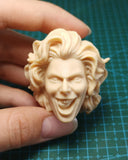 1/6 Scale Unpainted Crazy European Girl Head Carving Sculpt Model Toys Model