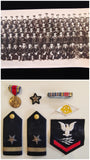 1945 WWII US Navy Estate Lot Great Lakes Boot Camp Photos Ensign Shoulder Boards Model