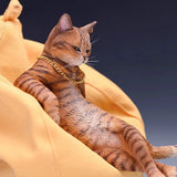 1/6 Scale Leopard Cat Model Animal Figure Car Home Decor Ornament Model