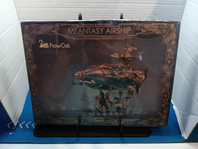 HowCat 3D Wooden Puzzle MFantasy Airship DIY Model Kit Home Decor Toy (See Desc) Model