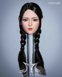 YMTOYS 1/6 YMT048B Hui Double Braid Loli Girl Head Sculpt Model Toys Model