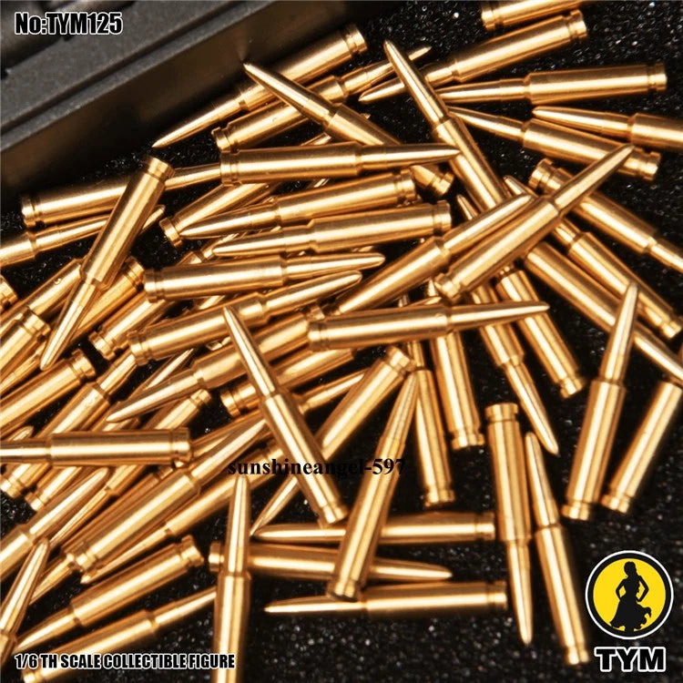 1/6 Scale(50pcs)Sniper Rifle Metal Bullets Model For 12'' Soldier Action Figures Model