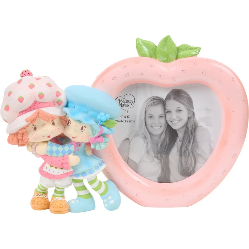 ? New PRECIOUS MOMENTS Figurine STRAWBERRY SHORTCAKE Blueberry Photo Frame Vase Model