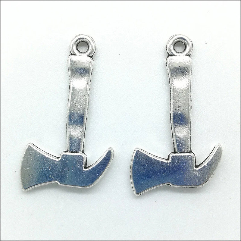 50pcs Axe claw hammer Antique Silver Charms Pendants For Jewelry Making 15*27mm Charms
