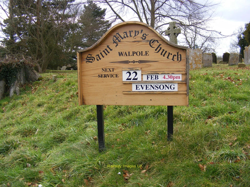 Photo Church 6x4 St.Mary's Church Walpole Notice Board  c2009 Model