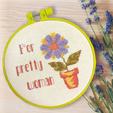 DIY Counted Cross Stitch Kit "A beautiful woman" with hoop Model