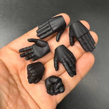 1/6 Scale Black Mecha Saluting Fist Pointing Hand Model for 12" Action Figures Model
