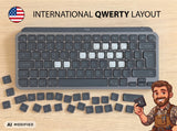 Logitech MX Keys Mini Graphite ? US INTL QWERTY Keycaps & Mechanism Hinge Keys Model