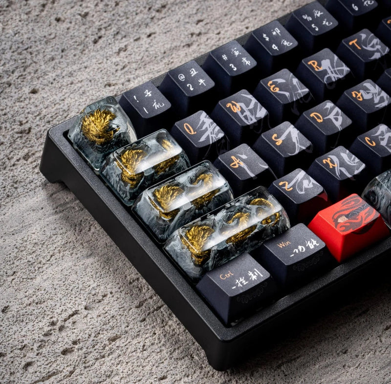 Handmade Key Cap For Mechanical Dragon Pattern Resin Artisan Keycaps Model