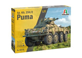 Italeri 6572 1/35 Scale Model Kit German Heavy Armored Car Sd.Kfz.234/2 Puma Model
