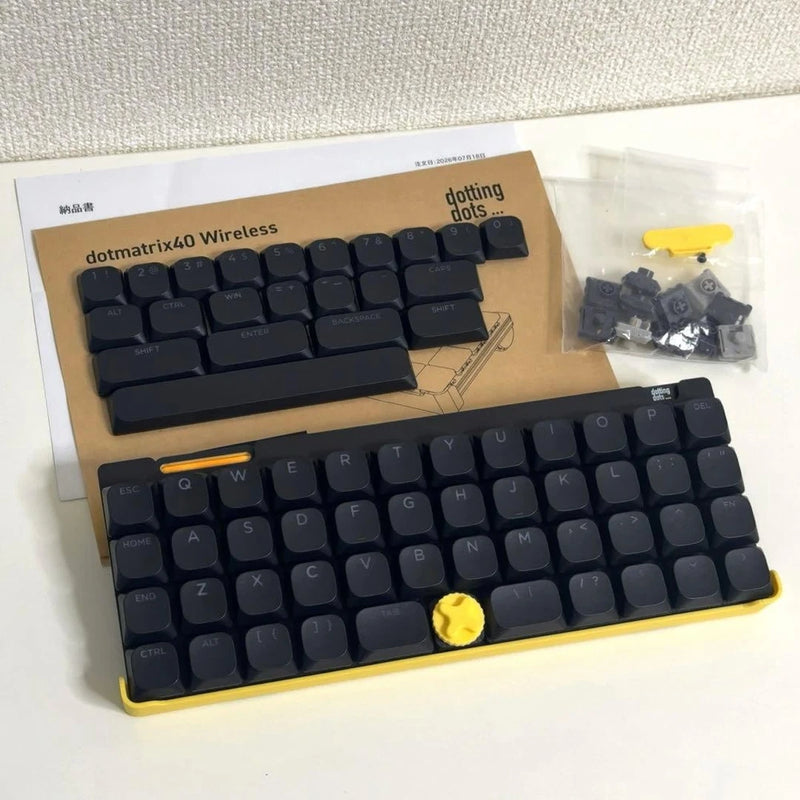 dotmatrix40 Wireless Mechanical Keyboard Lofree Switch Flow2 Keycaps Model