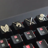 Attack on Titan Anime Theme Zinc Alloy Keycap for Cherry MX Mechanical Keyboard Model