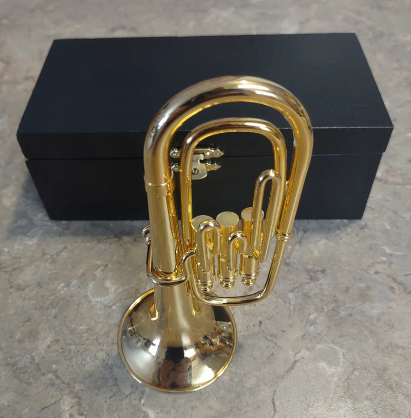 Broadway Gifts Brass Mini Euphonium Baritone Horn Figurine 5.5" New Model
