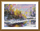 DIY Cross stitch kit "Spring watercolors" Nature Craft Art Unique Gift Model
