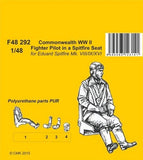 1/48 WWII Spitfire Mk.VIII/IX/XVI Commonwealth Fighter Pilot in Seat for Eduard Model