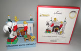 Christmas Warms The Heart Hallmark Snoopy Peanuts Gallery Lighted Display - Box Model