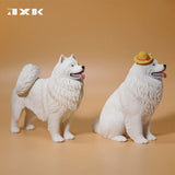NEW JXK Samoyed 1/6 Model Animal Pet Collector Decor Cute Dog Kids Gift Model