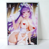 Ganyu Wedding Night Glitter Waifu Card Anime Girl Wall Art Oversized Board A5 Model
