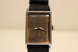 VINTAGE WW2 MILITARY RARE BIG RECTANGULAR MECHANICAL MEN'S WATCH "ELKA"  16 J Model