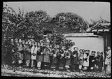 COUNTRY GIRLS BOARDING SCHOOL CHINA C1907 OLD PHOTO Magic Lantern Slide Model