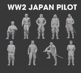 1/35 Scale Japanese Pilots 9 Figures Resin Model Kit Model