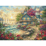 Letistitch counted cross stitch kit "Sunrise by the Sea", 32x42cm, DIY Model
