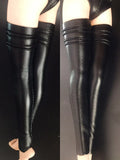 1Pair 1/6 Scale Female Black PU Stockings Model Fits for 12" Action Figure Model