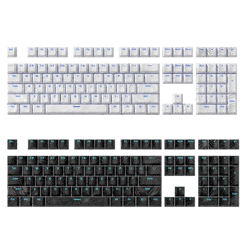 Line Keycap Set Dye Sub Front-lits Backlits Keycap for Keyboards Switches Model