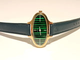 VINTAGE RARE BEAUTIFUL SWISS GOLD PLATED BIG OVAL LADIES MECHANICAL WATCH"ELITE" Model