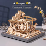 ROKR 3D Wooden Puzzles Marble Run Set  Model Kit for Adults /Teens DIY Gifts Model
