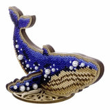 DIY Bead embroidery kit on wood Whale Home Decor Craft gift Model