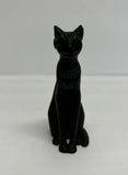 Franklin Mint Curio Cabinet Cat Collection Egyptian Metal Cat 1986 Figurine Model