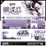 Anime Demon Slayer Kochou Shinobu PBT Keycap 122pcs Set for Mechanical Keyboard Model