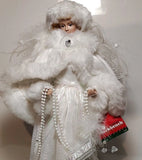 Vintage 16.5" Santa's Workbench Angel Christmas Topper Tabletop Display Figurine Model