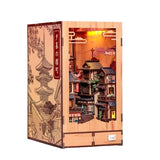 CuteBee 3D Miniature Dollhouse Twilight Sakura Path DIY Book Nook Bookend Model