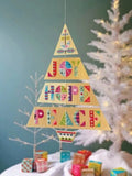 Satsuma Street Gold Peace Tree Cross Stitch Kit NEW Christmas Decor Retro Mod Model