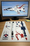 3D Printed USA Thunderbirds Fighter Jet Model Kit DIY Aircraft Build Display Model
