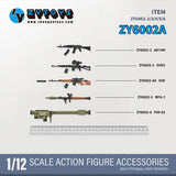 ZY Toys 1/6 AK73M SVDS RPG-7 5pcs/Set Gun Weapon Model Fit 12