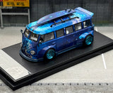 Liberty 1:64 Blue VW T1 Camper Van Bus Kombi Dragon Model Diecast Metal Car Model