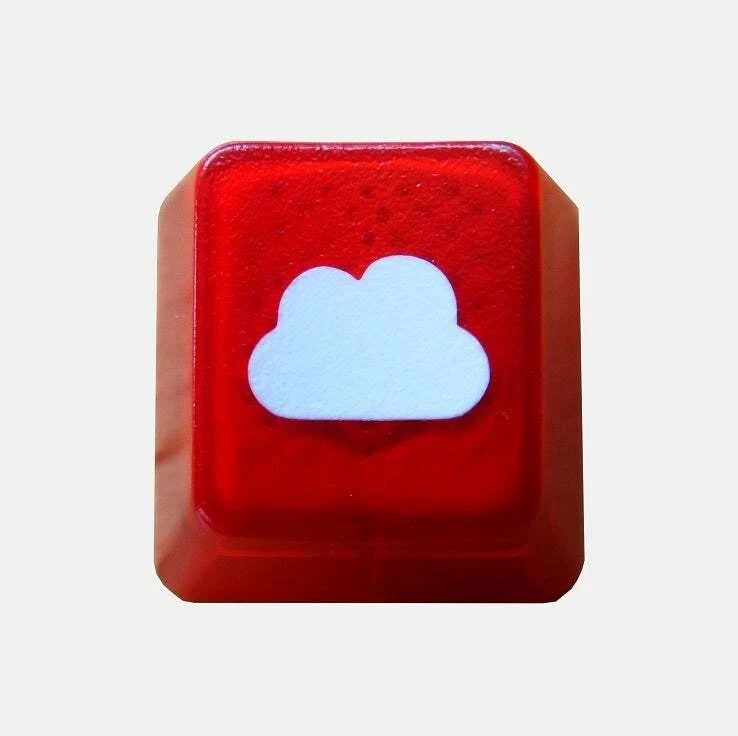 Translucent Cloudy[Red Edition] Novelty Doubleshot Cherry MX Custom Keycap Model