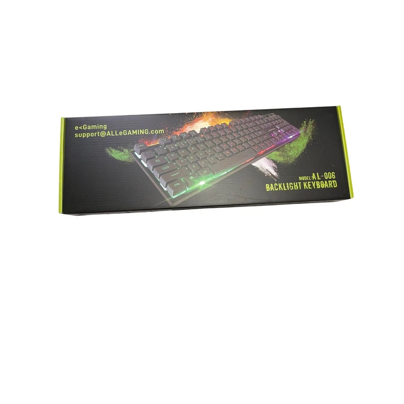 eGaming AL 006 Backlight Gaming Keyboard 104 Key Multimedia USB Wired Gaming NIB Model