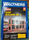 HO scale Walthers 933-3165 Shop Building No 1 Background Building Kit Model