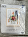 Cross Stitch Embroidery Kit, Bridal Bouquet, 8.4" ?? 11.6", DIY Wedding Gift Model