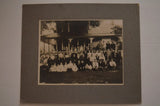 Vintage Black & White Large Group Family Photo Mounted on Board. Model