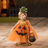 Bethany Lowe Little Pun-kin Girl Figurine in Halloween Pumpkin Costume NEW Model