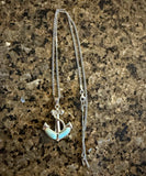 Larimar 925 Sterling Silver Nautical Anchor Charm Pendant Necklace Charms